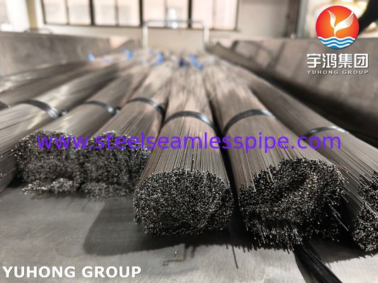 SUS304 أنابيب الشعيرات من الفولاذ المقاوم للصدأ ذات الشعاع الساطع للآلات الطبية ISO9626