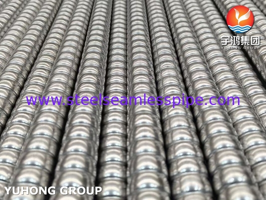 ASME SA312 / ASTM A312 TP310S الأنابيب المموجة للشفرة لمبادل الحرارة