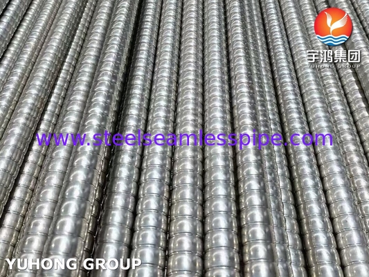 ASME SA312 / ASTM A312 TP310S الأنابيب المموجة للشفرة لمبادل الحرارة