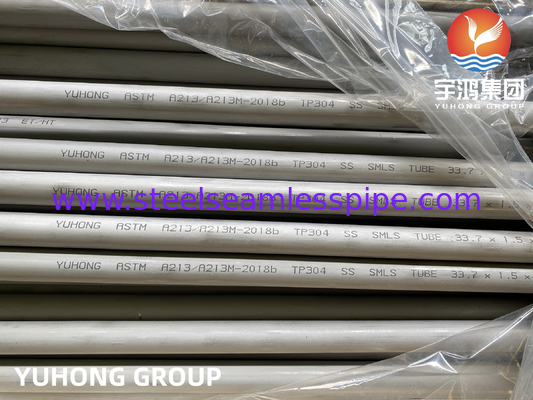 ASTM A213 TP304 304H 304L أنبوب مبادل الحرارة من الفولاذ المقاوم للصدأ