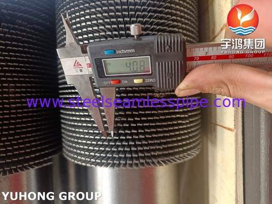 TP304H أنبوب HFW ذو ذيل متعرج من النوع ASTM A312 لنظام بخار استرداد الحرارة HRSG