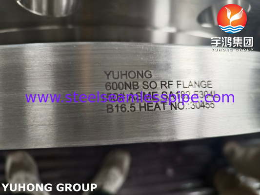 ASME SA182 F304L الفولاذ المقاوم للصدأ طحالب مزورة انزلاق على SO رفعت RF B16.5