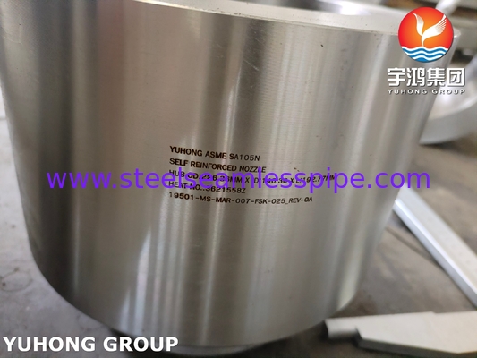 ASME SA105N قطعة حاويات الضغط ذات الفوهات المُعززة ذاتياً من الفولاذ الكربوني