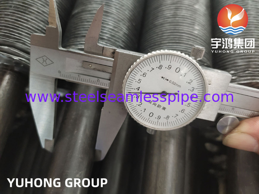 ASME SA179 نوع أنابيب الزعانف المدمجة مع A1060 زعانف الألومنيوم تمر اختبار سحب