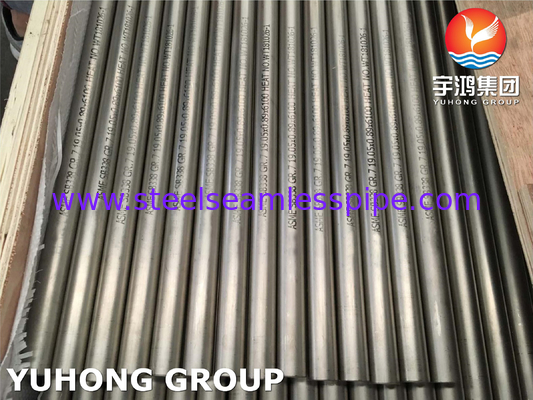 ASME SB338 Gr7 UNS R52400 أنبوب سبيكة التيتانيوم والبلاديوم للمكثفات