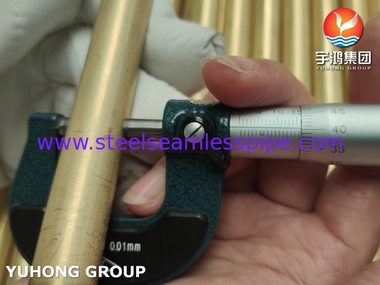 JIS H3300 C6872T / ASTM B111 C68700 أنبوب النحاس الألومنيوم أنبوب مبادل الحرارة