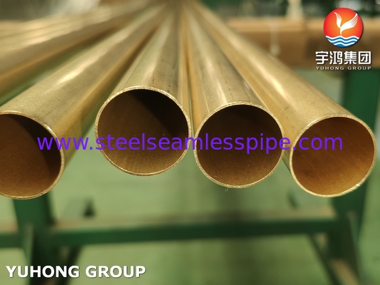 JIS H3300 C6872T / ASTM B111 C68700 أنبوب النحاس الألومنيوم أنبوب مبادل الحرارة