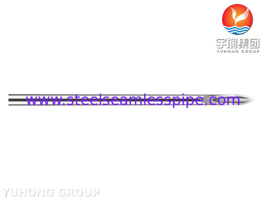 ISO9626 أنبوب إبرة حقن من الفولاذ المقاوم للصدأ ، رأس محفوف ، إبرة طبية تحت الجلد