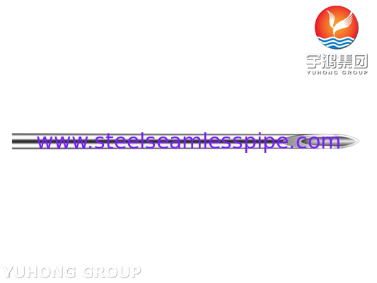 ISO9626 أنبوب إبرة حقن من الفولاذ المقاوم للصدأ ، رأس محفوف ، إبرة طبية تحت الجلد