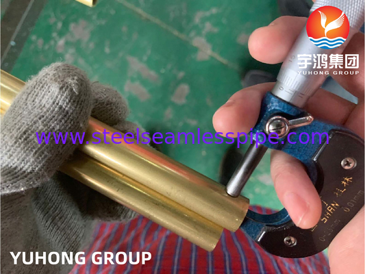 أنبوب النقيال النحاسي ASTM B111 C68700 لتطبيق المكثفات ومبادلات الحرارة