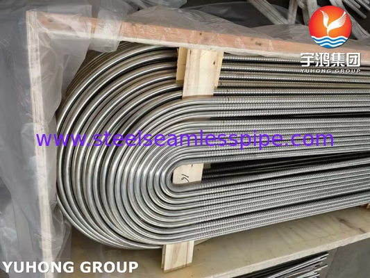 ASTM A213 TP304 304L الأنبوب المموج من الفولاذ المقاوم للصدأ U Bend Heat Exchanger Tube