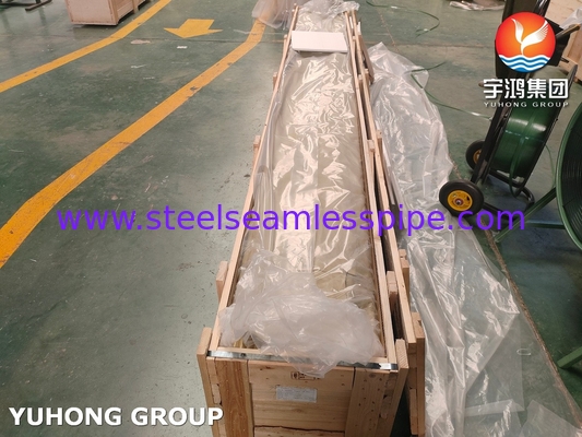 ASME SB111 C44300 أنبوب نحاسي بلا خيوط أنبوب نحاسي لمبادل الحرارة