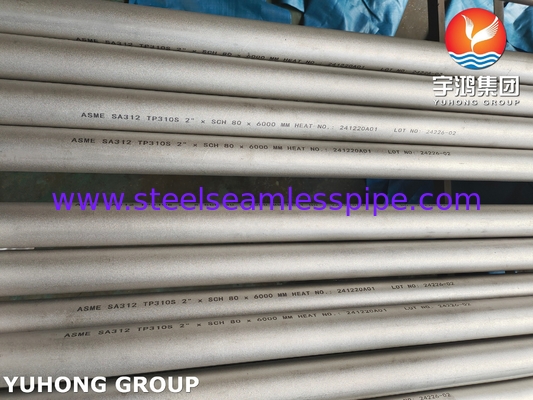 ASME SA312 TP310S / UNS S31008 الأنابيب الصناعية الخام من الفولاذ المقاوم للصدأ