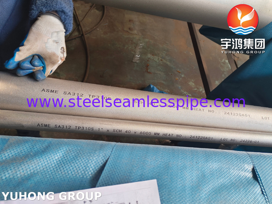 ASME SA312 TP310S / UNS S31008 الأنابيب الصناعية الخام من الفولاذ المقاوم للصدأ