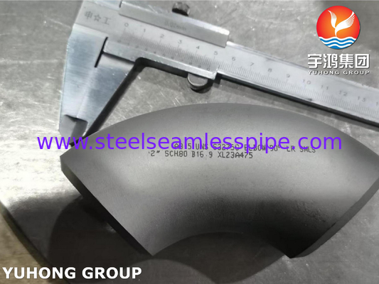 ASTM A815 S32750 ثنائي الفولاذ الملائم الكوع 90 ° LR Buttweld BW B16.9