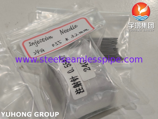 24G إبرة حقن طبية ، 0.55 * 32MM ، حافة الحاجز أنبوب إبرة الفولاذ المقاوم للصدأ ISO9626