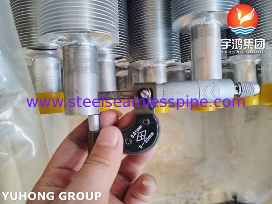 ASME SA249 TP316L الأنبوب الملتف مع شريط Al1100 للبرودة الهوائية