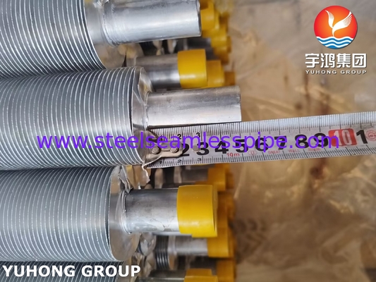 ASME SA249 TP316L الأنبوب الملتف مع شريط Al1100 للبرودة الهوائية