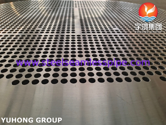 أوراق أنابيب الفولاذ اللاصق ASTM A335 ASME SA335 F5N OD 1761MM*182MM 2476HOLES*19.25MM تطبيق مبادل الحرارة