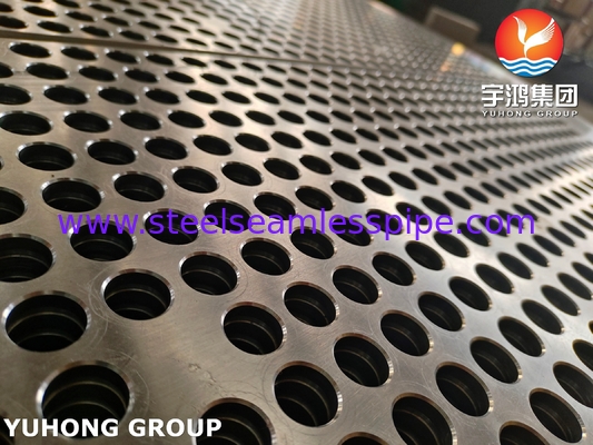أوراق أنابيب الفولاذ اللاصق ASTM A335 ASME SA335 F5N OD 1761MM*182MM 2476HOLES*19.25MM تطبيق مبادل الحرارة