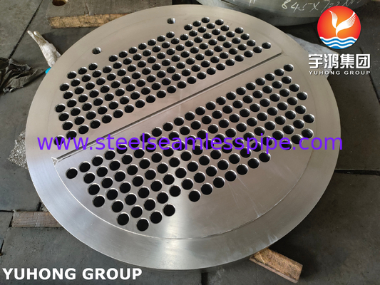 أوراق أنابيب الفولاذ اللاصق ASTM A335 ASME SA335 F5N OD 1761MM*182MM 2476HOLES*19.25MM تطبيق مبادل الحرارة