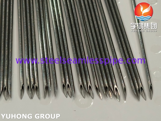 إيزو 9626 ، أنبوب إبرة من الفولاذ المقاوم للصدأ للحقن الطبي ، 0.8 * 44MM 21G ، رأس محفوف