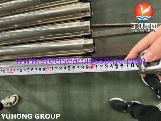 أنبوب الصلب المقاوم للصدأ الصحي ASTM A270 TP304 مع نهاية الخيط الخارجي