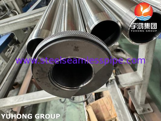 أنبوب الصلب المقاوم للصدأ الصحي ASTM A270 TP304 مع نهاية الخيط الخارجي