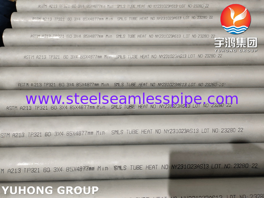 ASTM A213 ASME SA213 TP321 TP321HTوبوس بدون سعر من الفولاذ المقاوم للاكسدة Espessura Recozido em conserva Termina Simples Trocador de calor