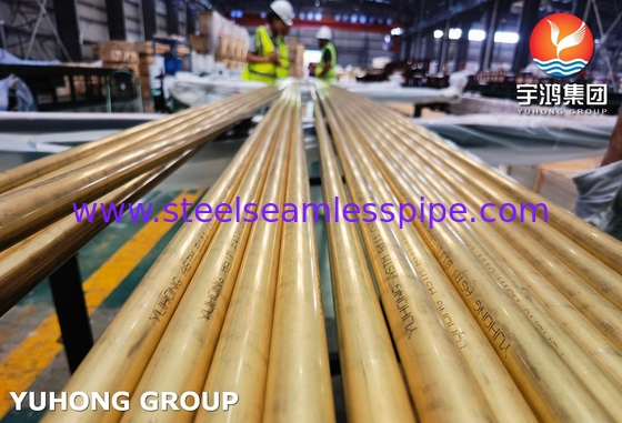 أنبوب النقيال النحاسي ASTM B111 C68700 لتطبيق المكثفات ومبادلات الحرارة