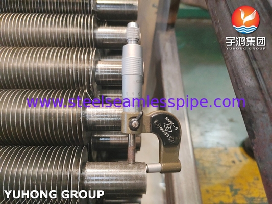ASME SA179 الألومنيوم 1060 الأنبوب المدمج للشفرة من النوع G للضغط المكثف ، نظام التبريد