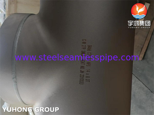 ASTM B466 C70600 أنابيب التركيب سبيكة نيكل النحاس ، Buttweld CuNi 90/10 متساوية Tee