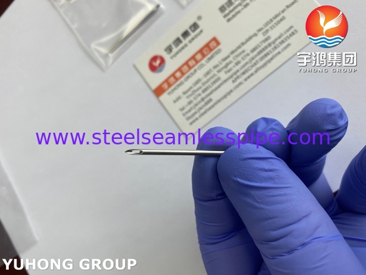 أنبوب إبرة العين الخلفية من الفولاذ المقاوم للصدأ ، ISO9626 AV إبرة البستولة لعملية غسيل الكلى