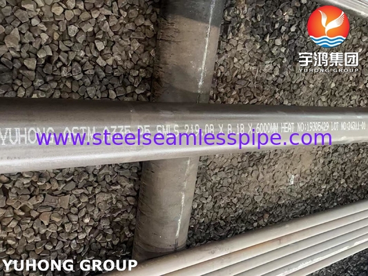 ASTM A335 / ASME SA335 P5 الألياف الفولاذية أنابيب سلسة لخدمة درجة الحرارة العالية
