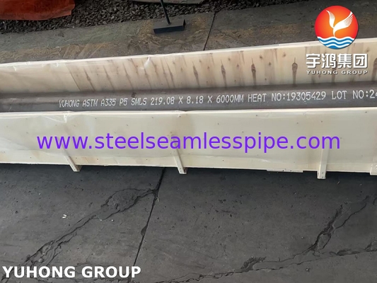 ASTM A335 / ASME SA335 P5 الألياف الفولاذية أنابيب سلسة لخدمة درجة الحرارة العالية