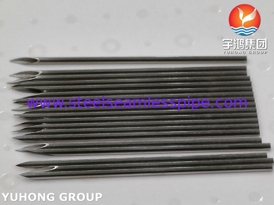 أنبوب إبرة حقن من الفولاذ المقاوم للصدأ ، ISO9626 SUS304 ، 16G إبرة بيطرية لرعاية الحيوانات