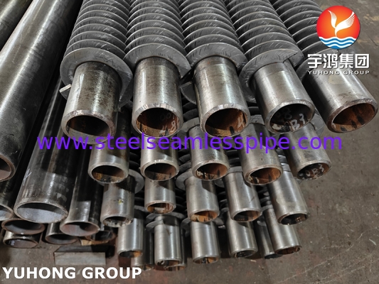ASTM A335 P22 الأنبوب السلس من الفولاذ اللاصق مع 11-13CR HFW Fin Tube للفول الكونفيكسيون
