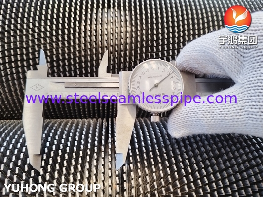 أنبوب ASTM A312 TP304H ذو الزعانف المتدلية لتبادل الحرارة وتبريد المفاعل