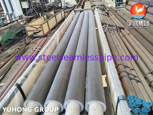 أنبوب ASTM A312 TP304H ذو الزعانف المتدلية لتبادل الحرارة وتبريد المفاعل