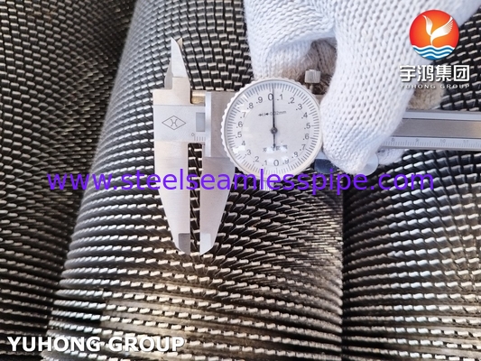 أنبوب ASTM A312 TP304H ذو الزعانف المتدلية لتبادل الحرارة وتبريد المفاعل