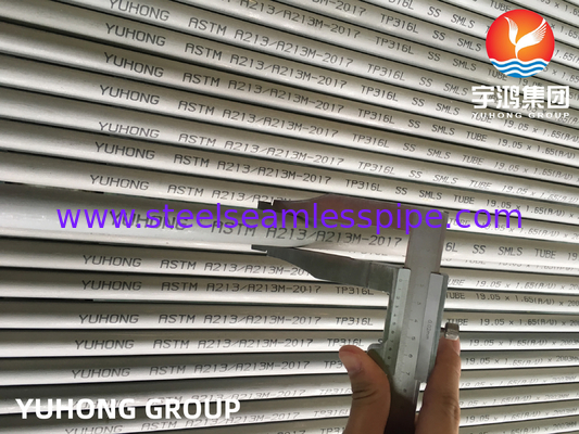 ASTM A213 TP316L أنبوب بلا خلط من الفولاذ المقاوم للصدأ لحاويات التخزين والمصافي