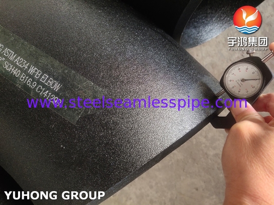 ASTM A234 WPB الكوع من الفولاذ الكربوني 45DEG LR Buttwelded BW B16.9