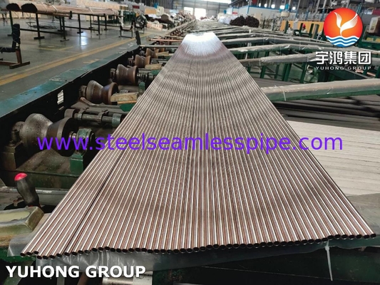 ASME SB111 C70600 أنبوب غير سلس من النحاس والنيكل لمبادل الحرارة البحري