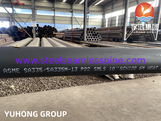 ASTM A335 P22 أنابيب الغلاية الفولاذية السبيكة من سبيكة الصلب لمشاريع المصافي