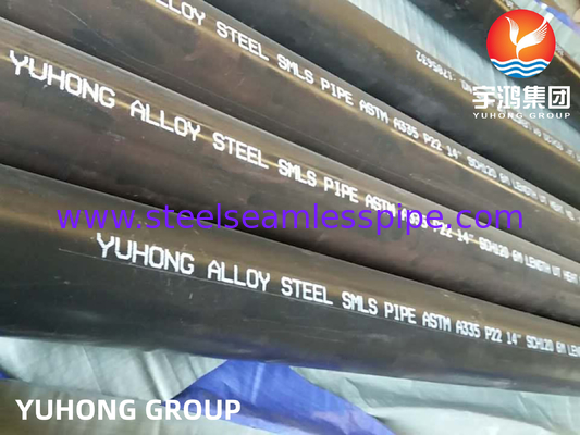 ASTM A335 P22 أنابيب الغلاية الفولاذية السبيكة من سبيكة الصلب لمشاريع المصافي