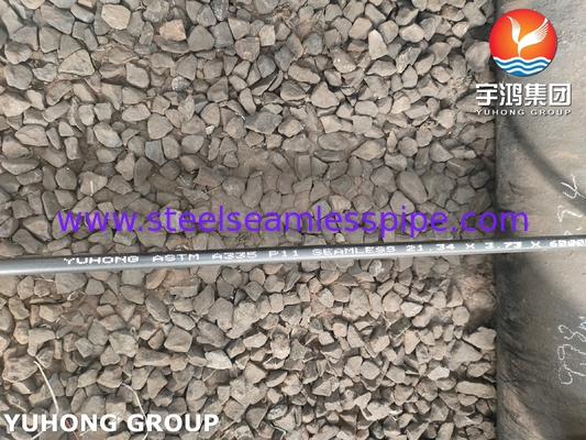 أنابيب الفولاذ المقاوم للآليات بدون خيوط ASTM A335 P11 لمشاريع المصافي