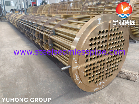 أجزاء حزمة الأنابيب الأنبوبية C70600 حزمة أنابيب نحاسية ASME VIII القسم 1، TEMA R