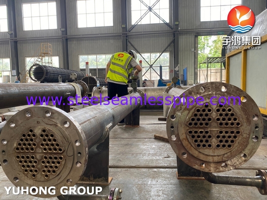 محول الحرارة للقشرة والأنابيب مع أنابيب SS31803 SA-106 الصف B القشرة ASME القسم VIII