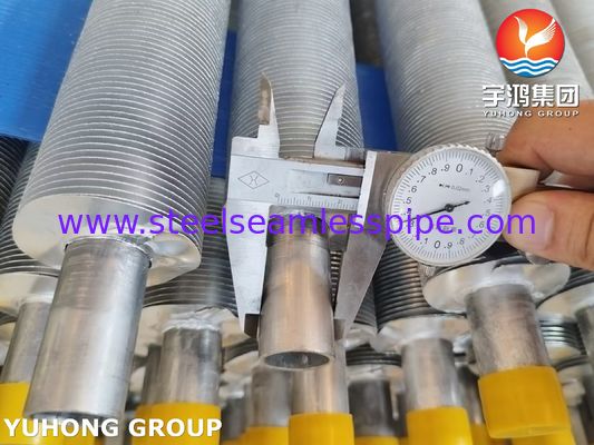 ASME SA249 أنبوب زعانف من الفولاذ المقاوم للصدأ ملفوف نوع الزعانف L LL KL لمبرد الهواء