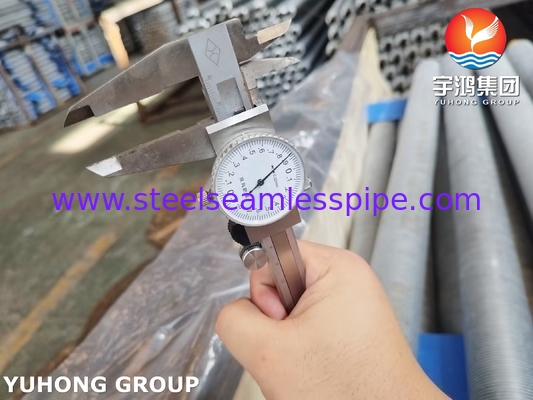 ASME SA249 الفولاذ المقاوم للصدأ الأنبوب الألواني الألواني النوع L لمبرد الهواء
